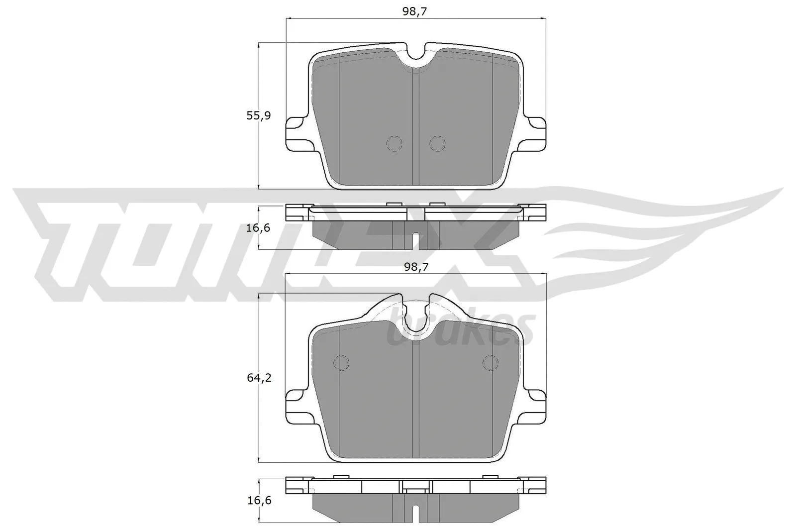 Brake Pad Set, disc brake (TX 19-73)