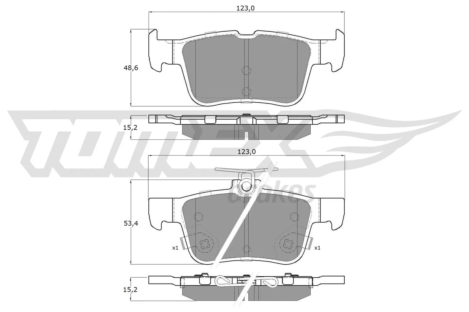 Brake Pad Set, disc brake (TX 17-76)