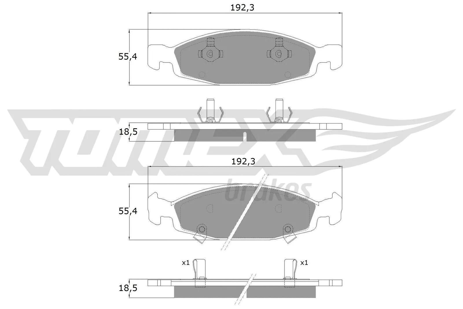 Brake Pad Set, disc brake (TX 14-89)