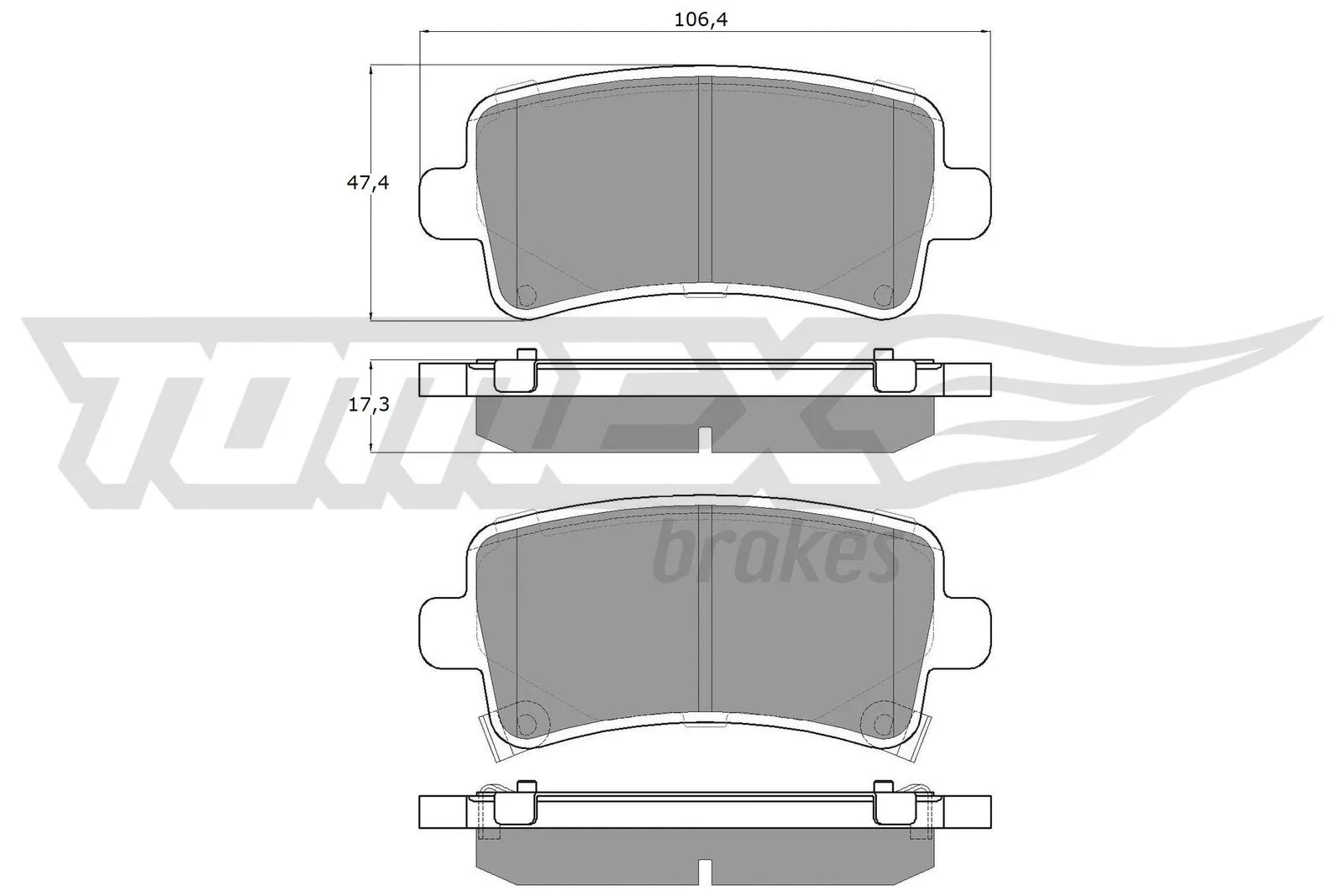 Brake Pad Set, disc brake (TX 16-36)