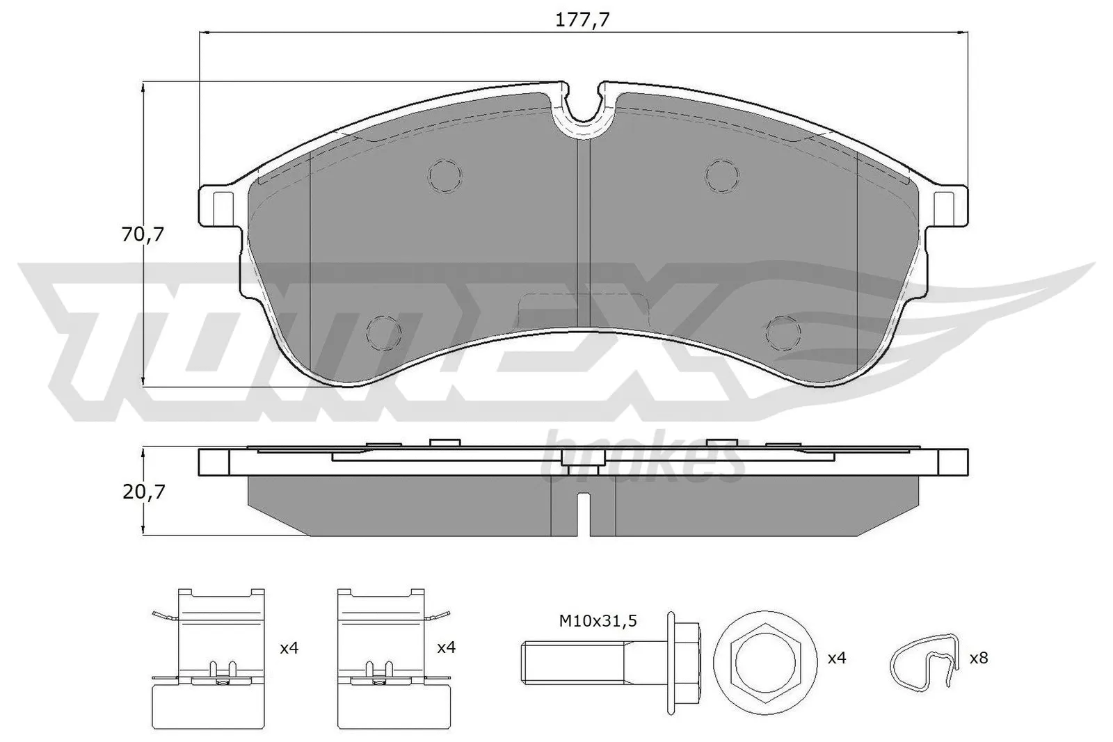 Brake Pad Set, disc brake (TX 18-59)