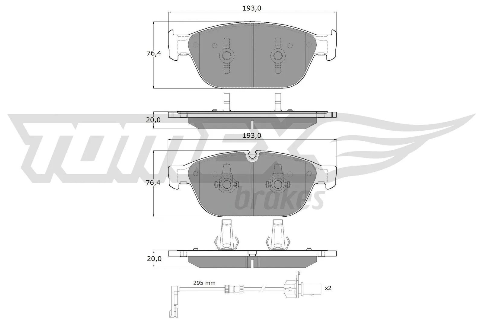 Brake Pad Set, disc brake (TX 19-40)
