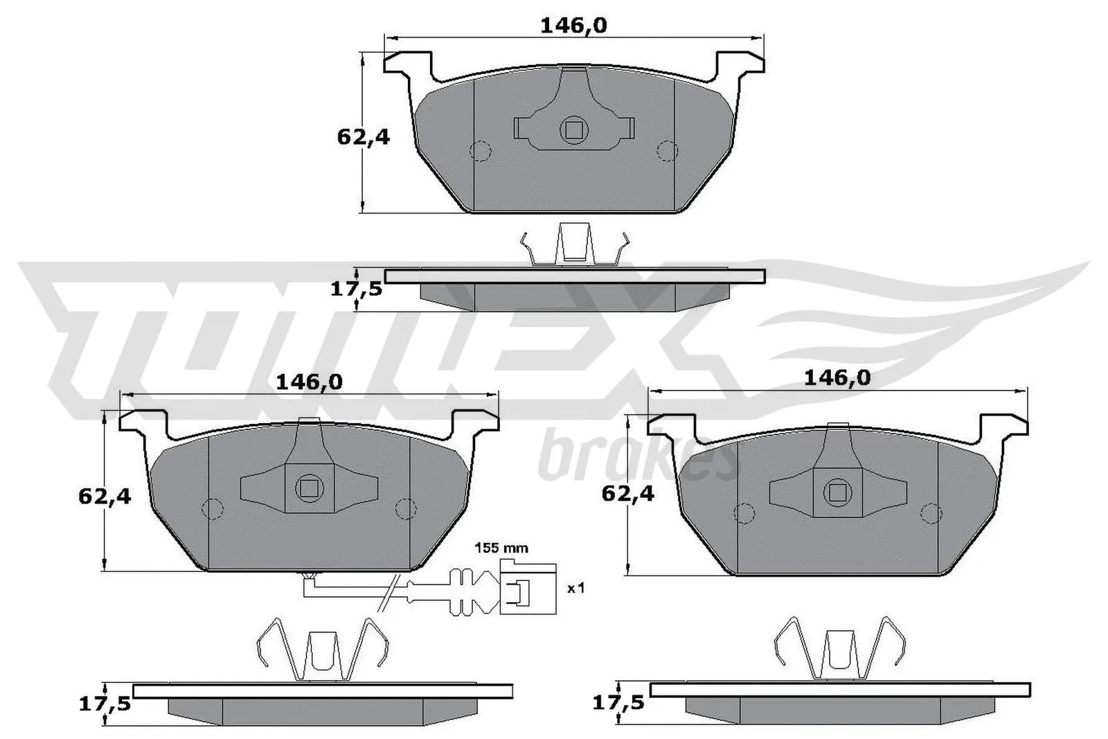 Brake Pad Set, disc brake (TX 17-03)