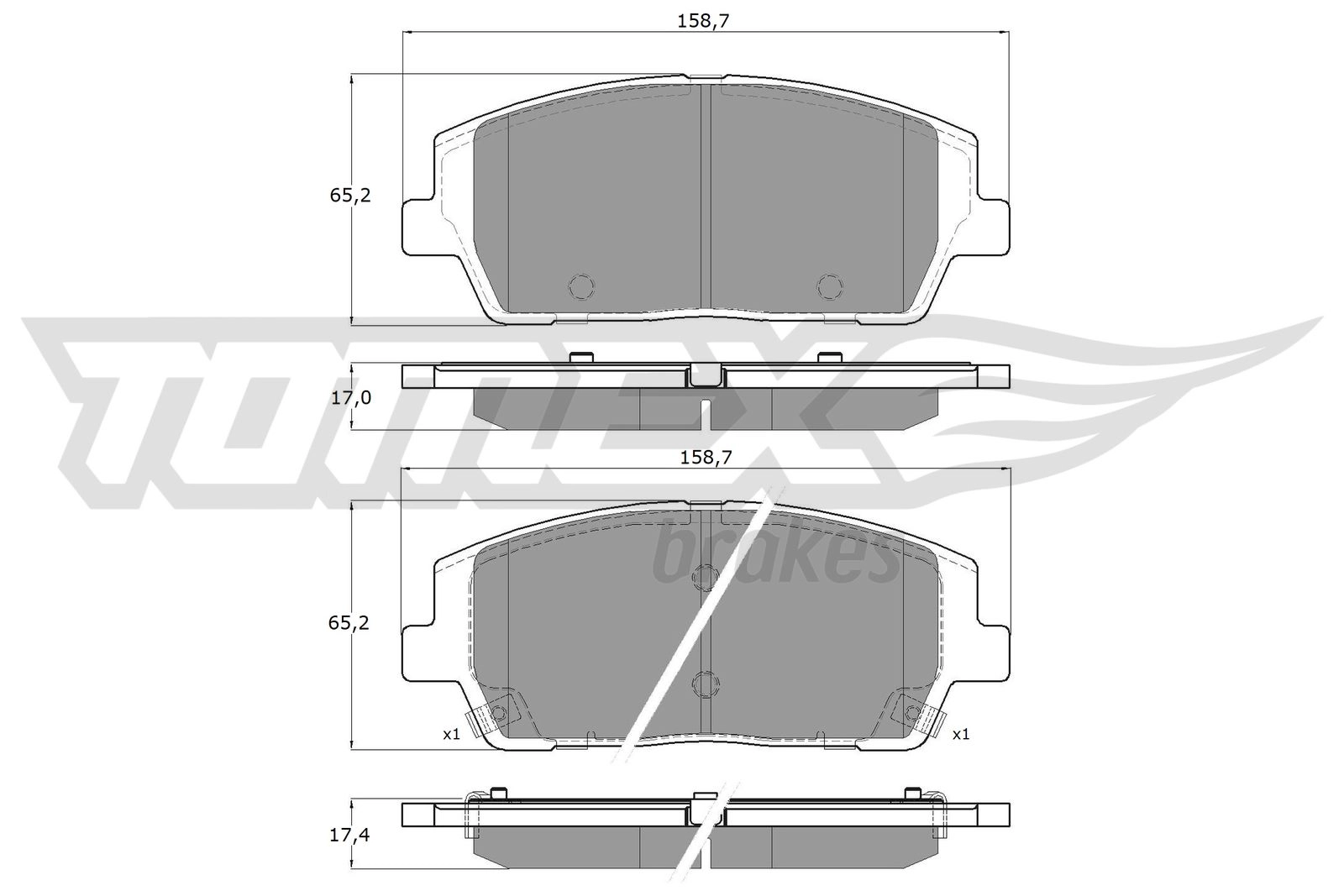 Brake Pad Set, disc brake (TX 60-05)