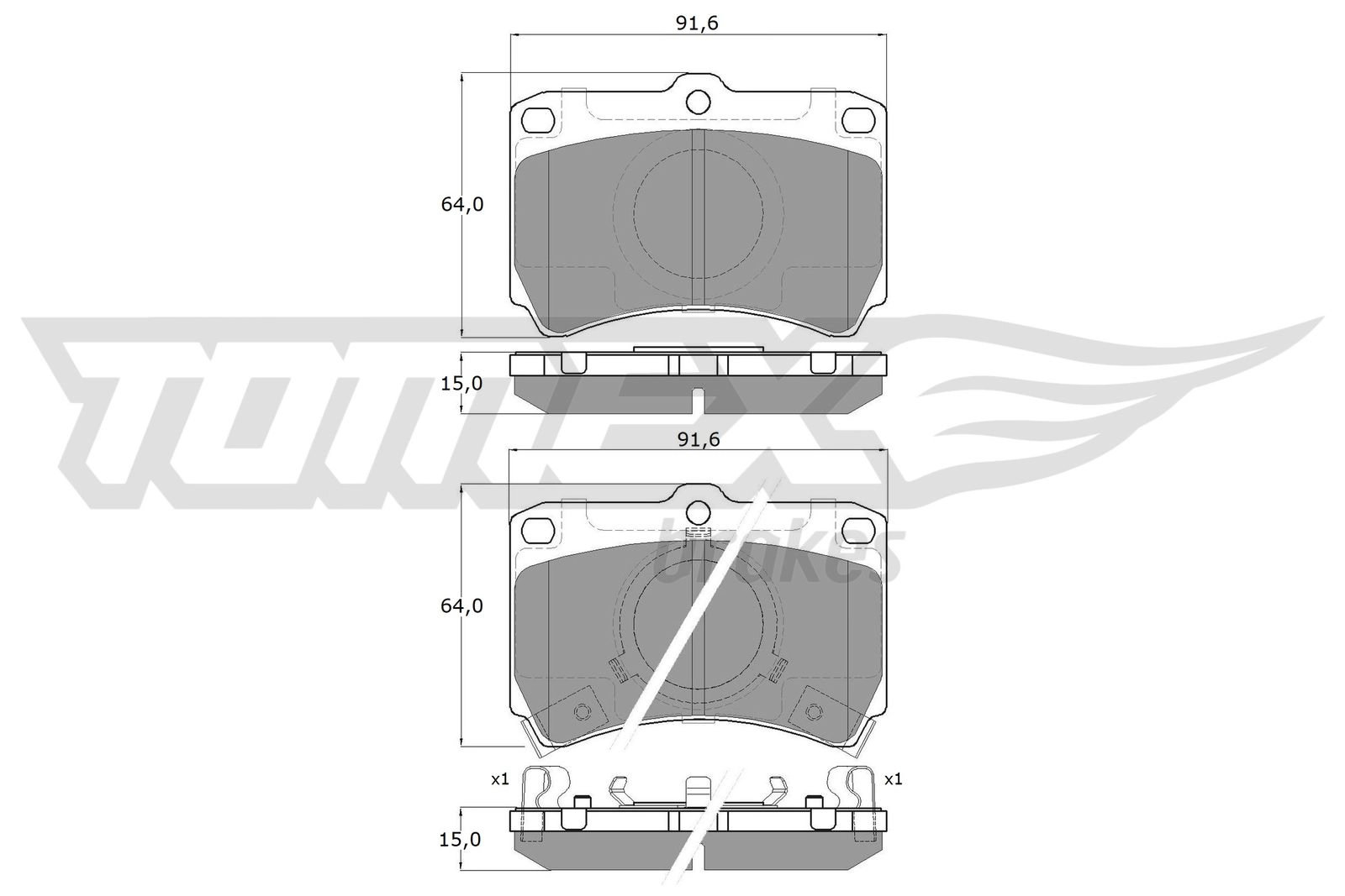 Brake Pad Set, disc brake (TX 11-77)