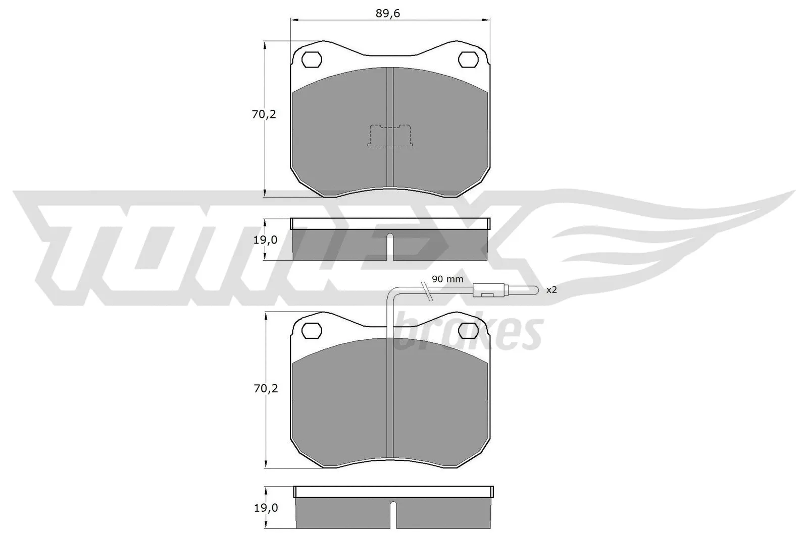 Brake Pad Set, disc brake (TX 10-42)