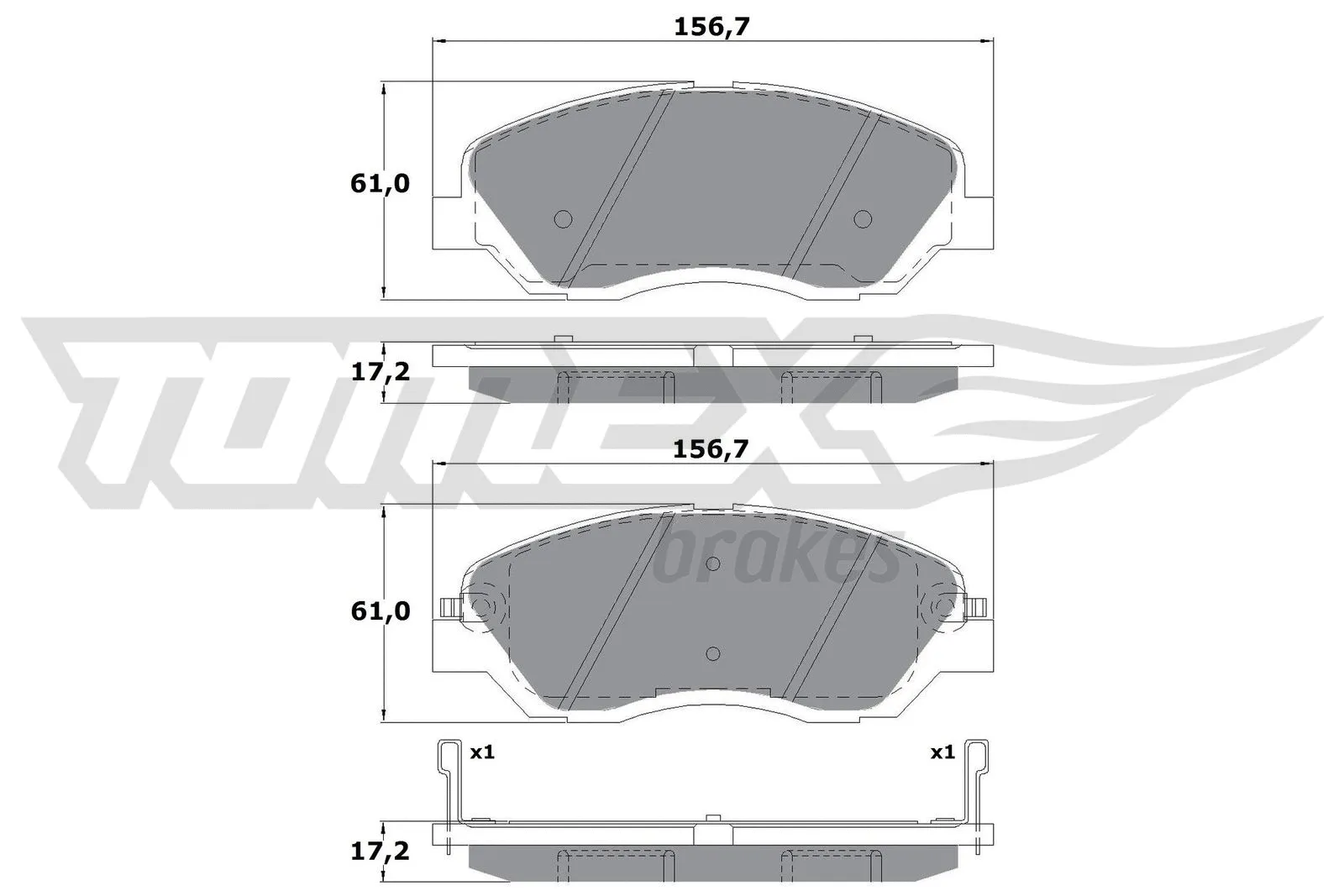 Brake Pad Set, disc brake (TX 17-44)