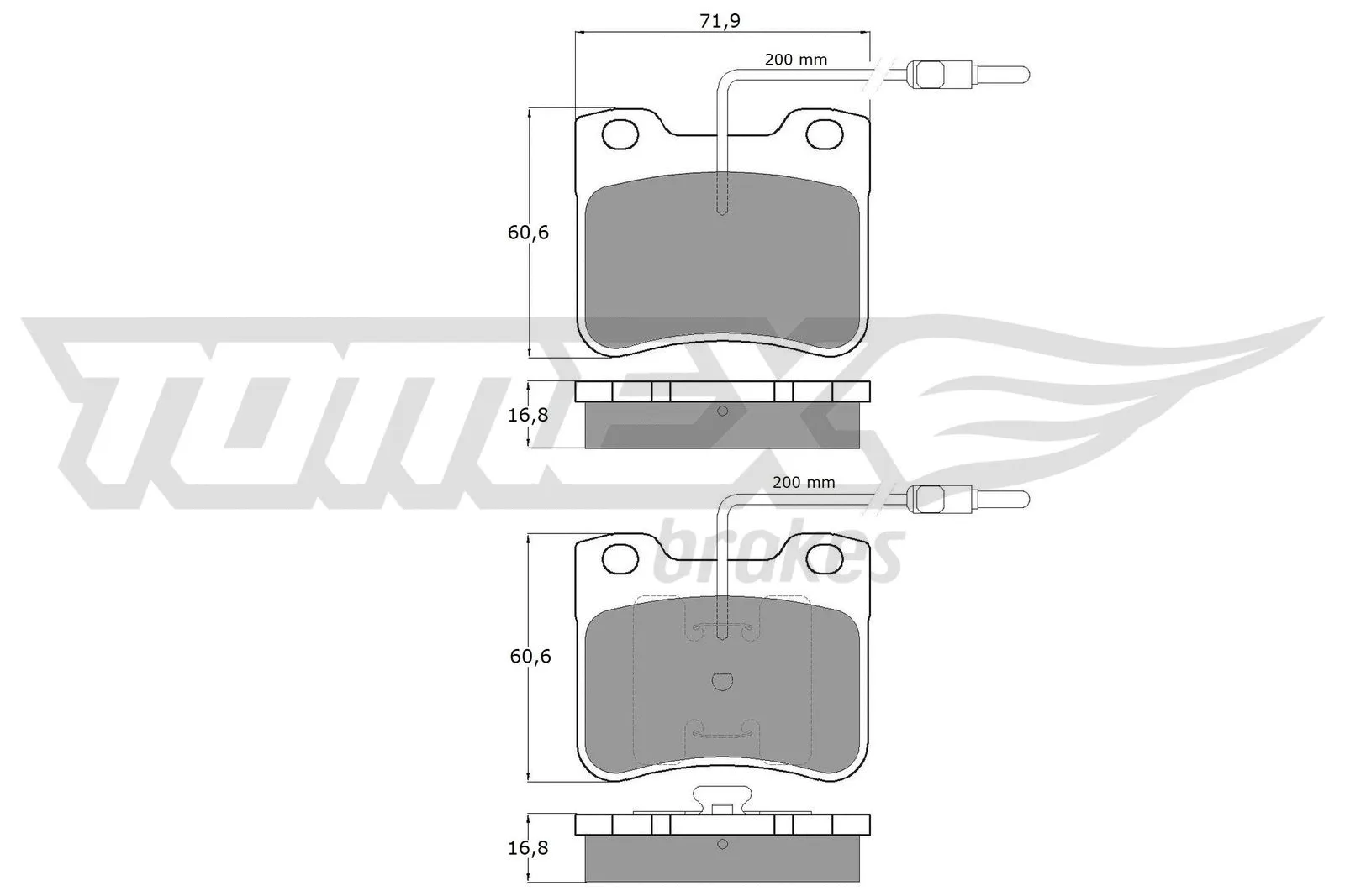 Brake Pad Set, disc brake (TX 11-97)
