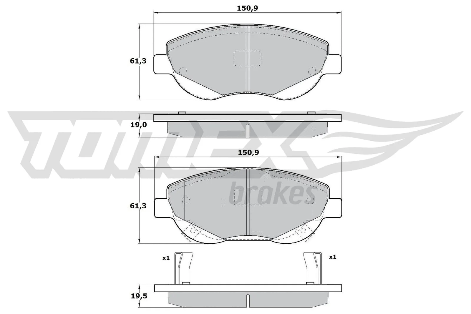 Brake Pad Set, disc brake (TX 17-20)