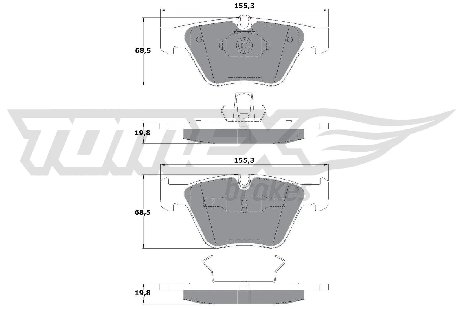 Brake Pad Set, disc brake (TX 13-25)