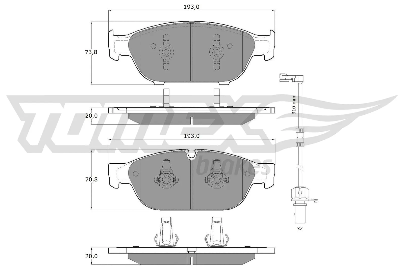 Brake Pad Set, disc brake (TX 16-83)