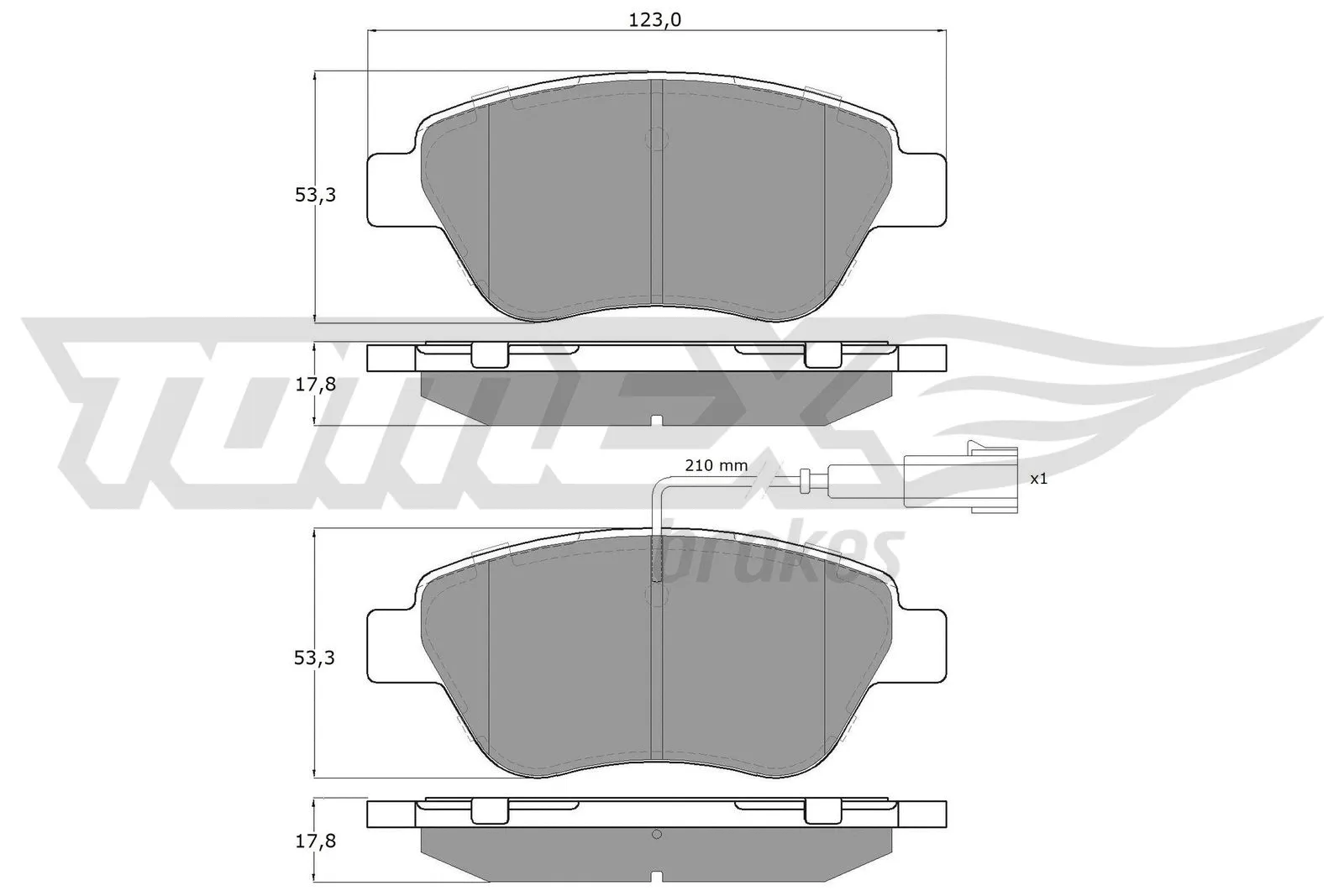 Brake Pad Set, disc brake (TX 14-44)