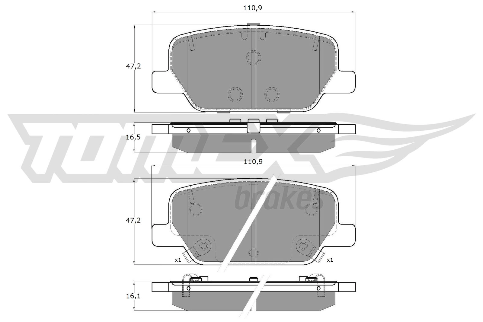 Brake Pad Set, disc brake (TX 60-06)