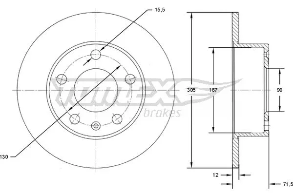 Brake Disc (TX 71-76)