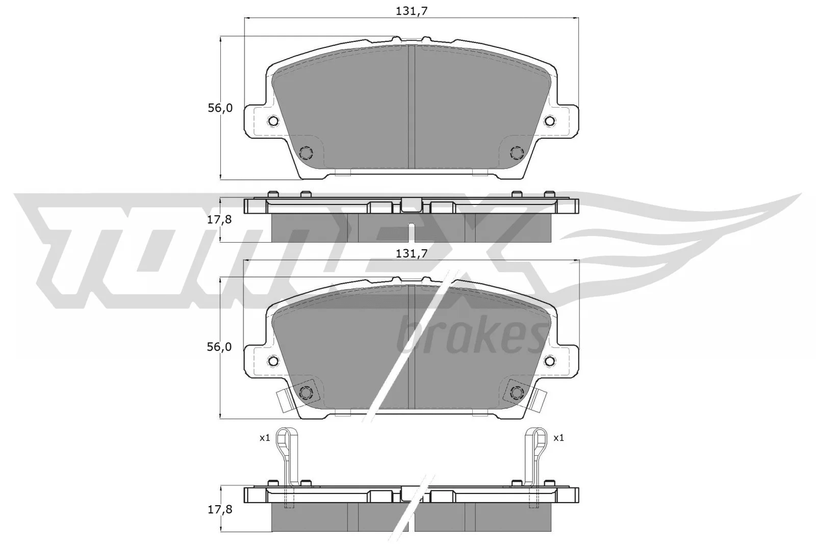 Brake Pad Set, disc brake (TX 14-52)