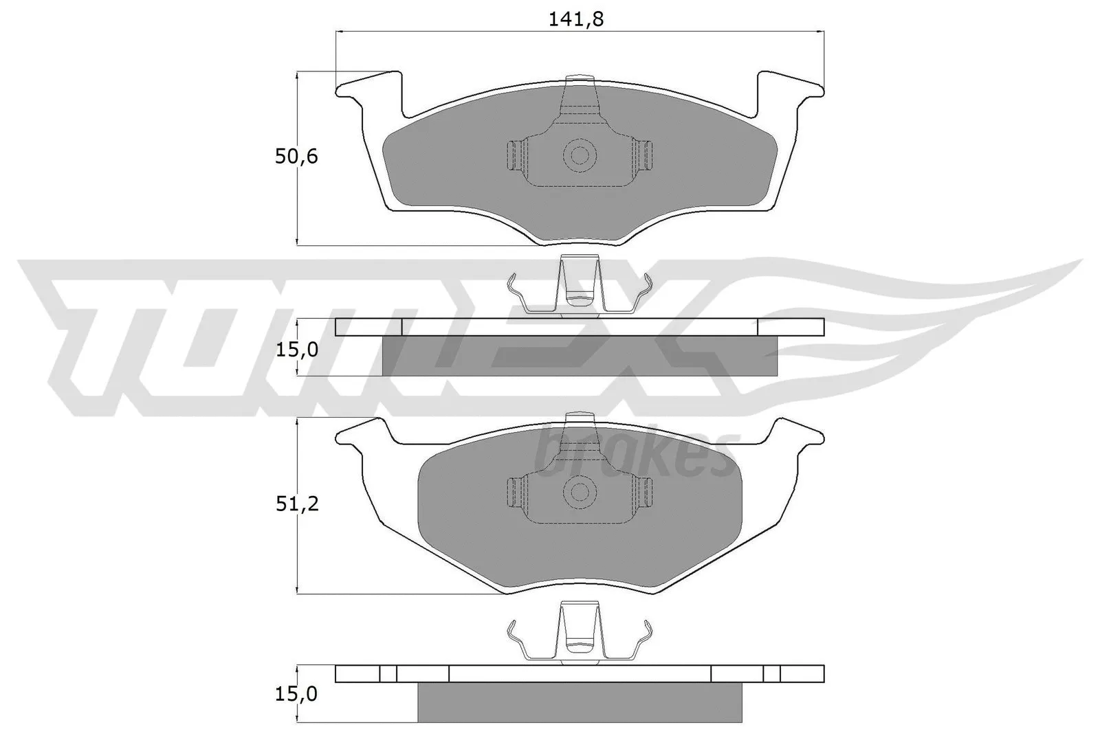 Brake Pad Set, disc brake (TX 10-851)