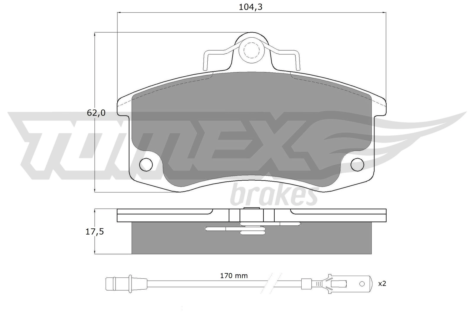 Brake Pad Set, disc brake (TX 10-361)