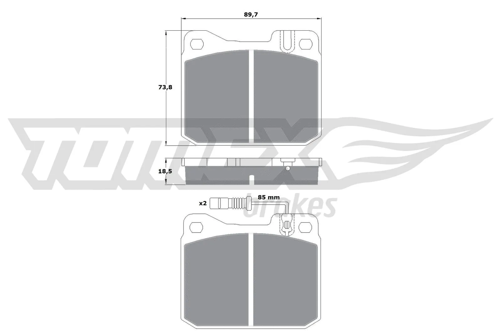 Brake Pad Set, disc brake (TX 10-225)