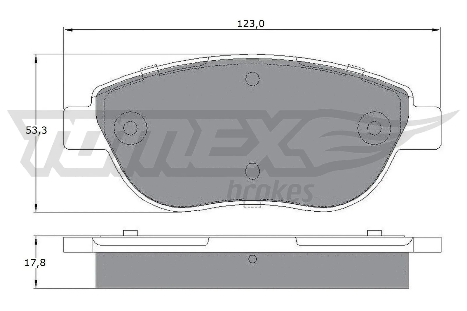 Brake Pad Set, disc brake (TX 12-483)