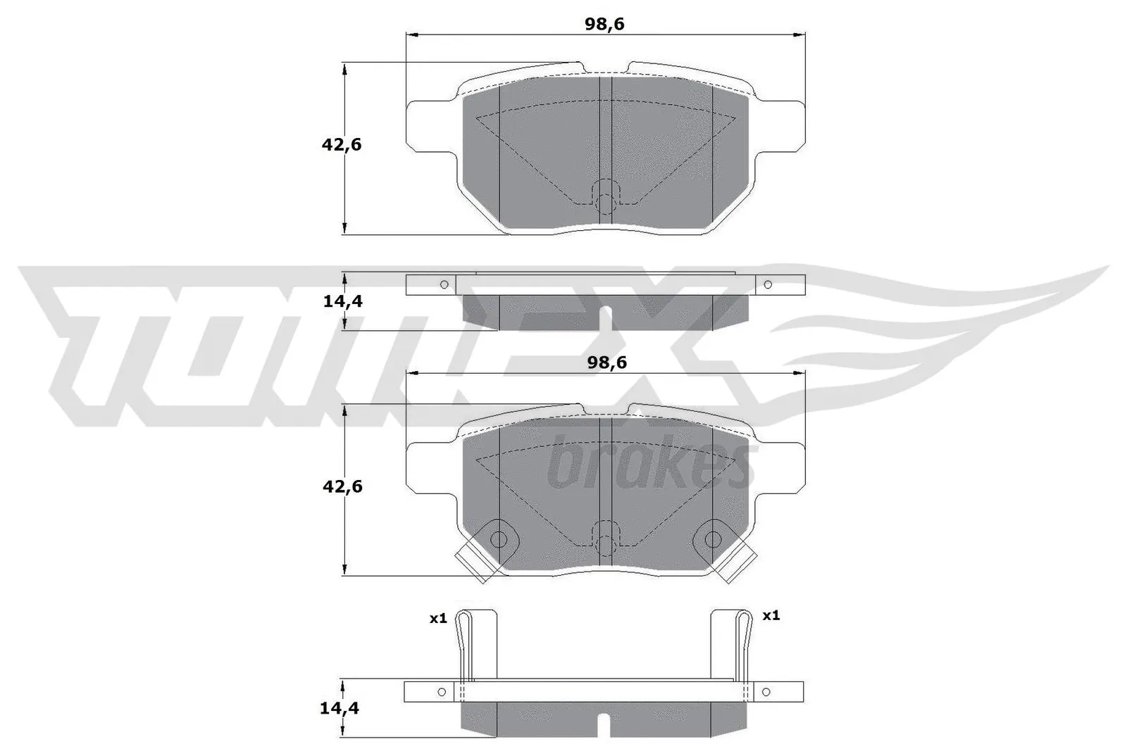 Brake Pad Set, disc brake (TX 15-01)