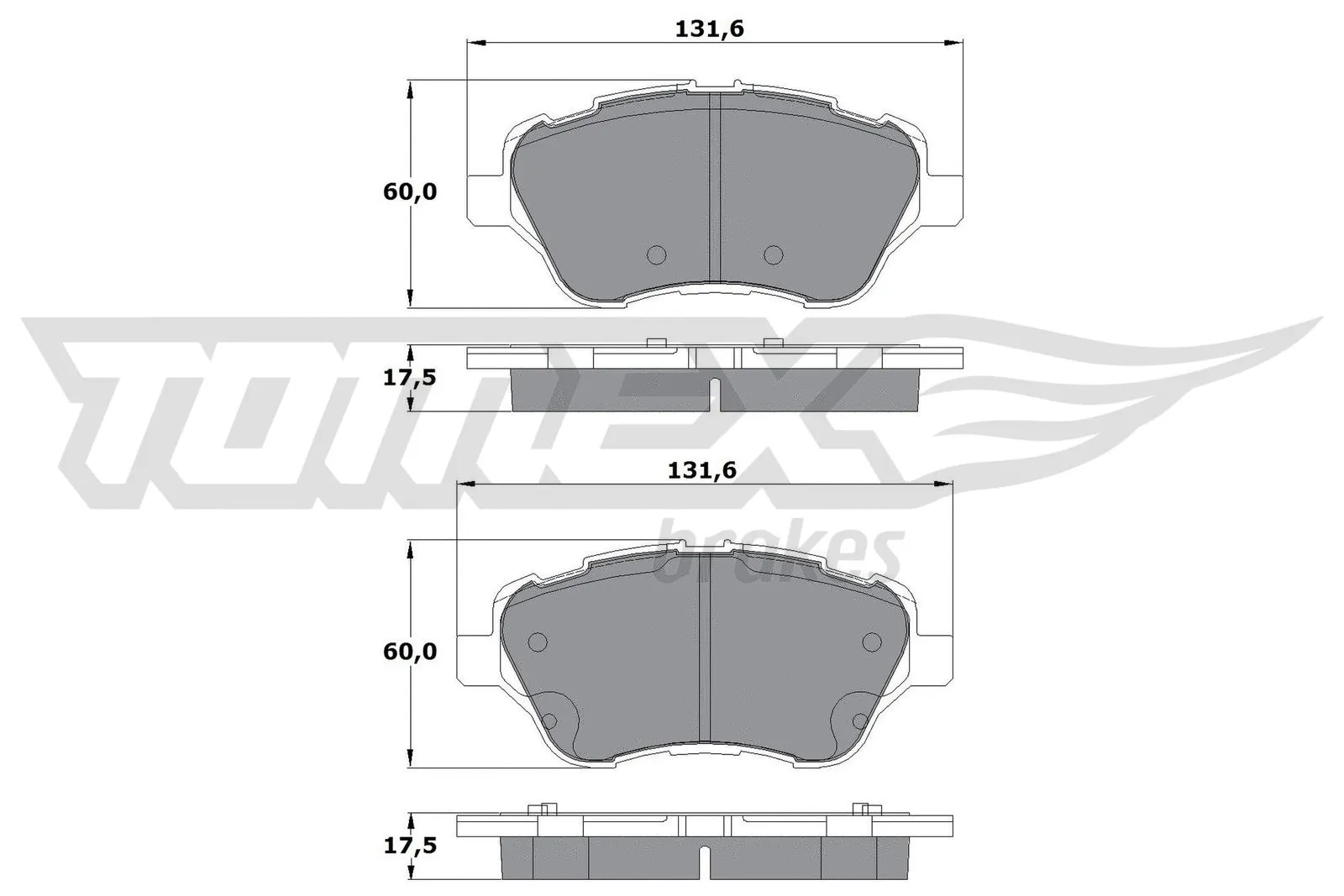 Brake Pad Set, disc brake (TX 17-16)