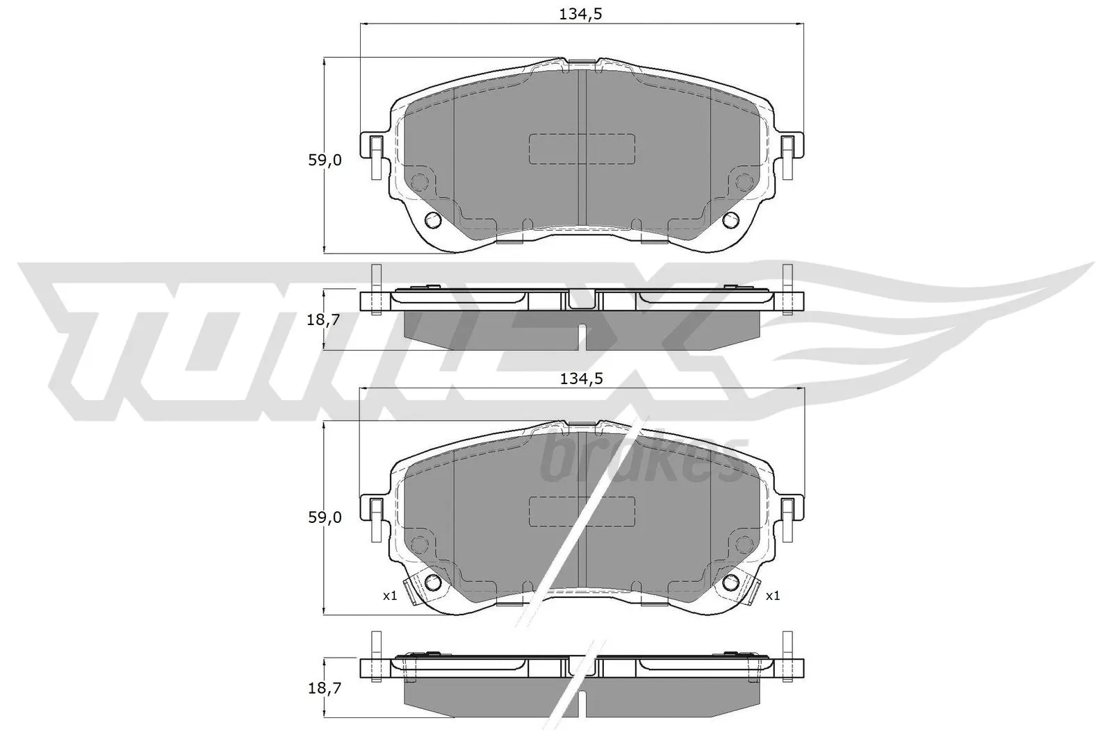 Brake Pad Set, disc brake (TX 19-82)