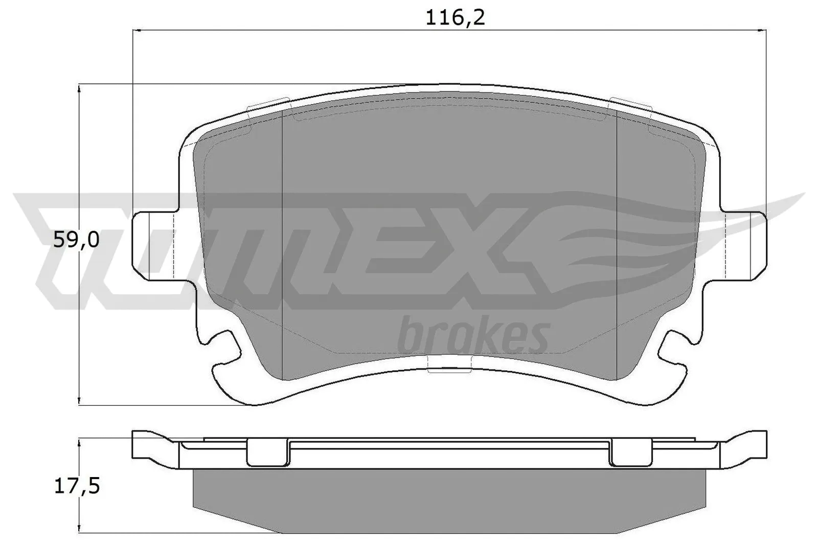 Brake Pad Set, disc brake (TX 13-961)