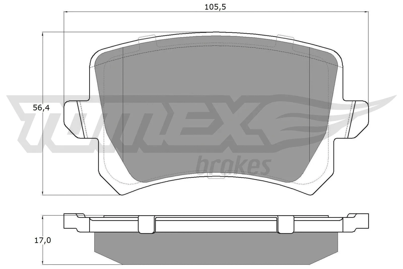Brake Pad Set, disc brake (TX 15-83)