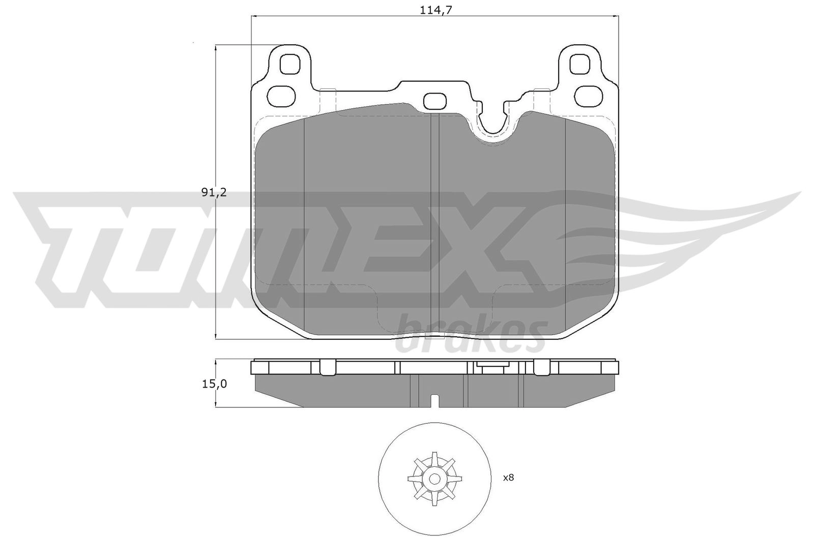 Brake Pad Set, disc brake (TX 18-481)