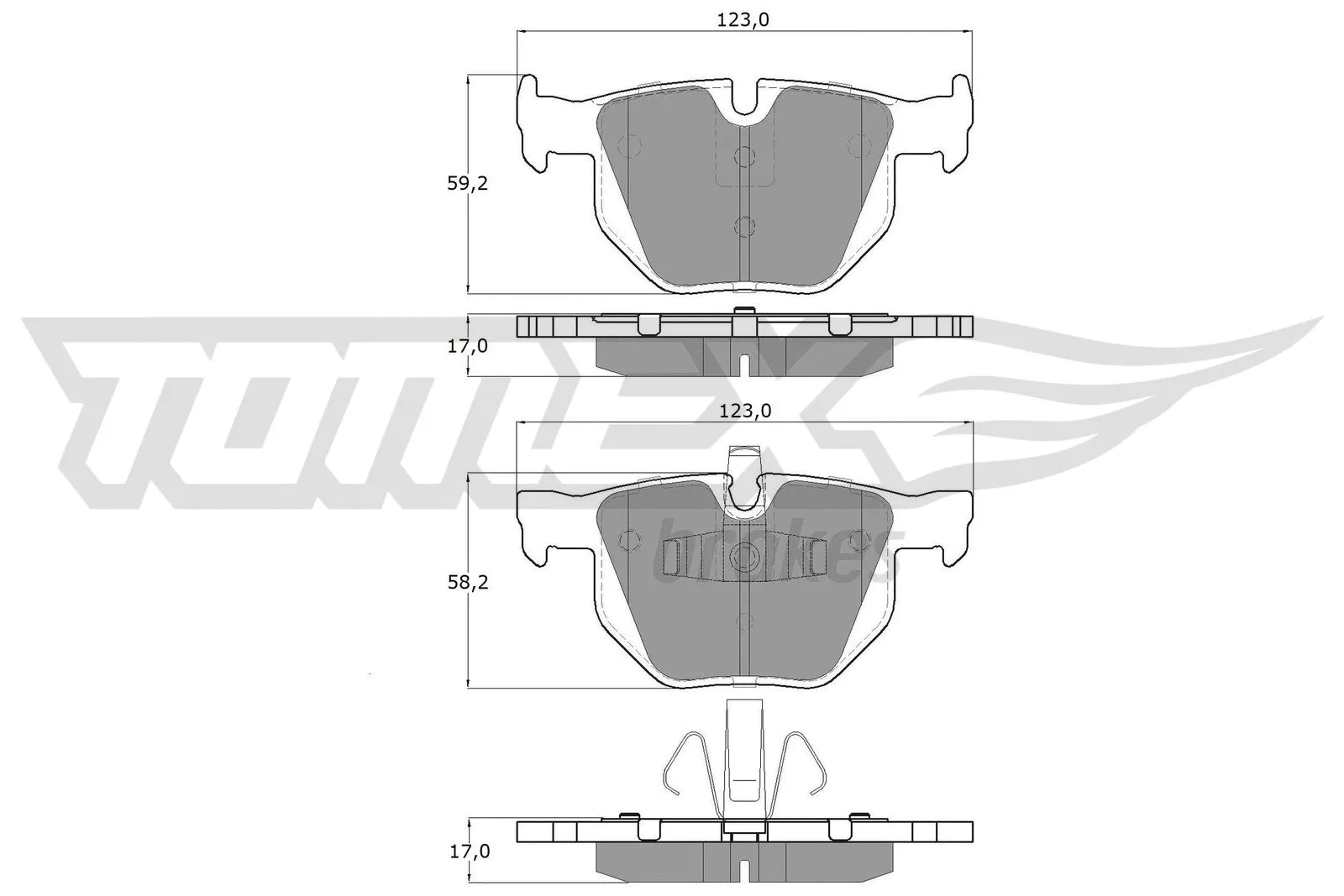 Brake Pad Set, disc brake (TX 15-14)