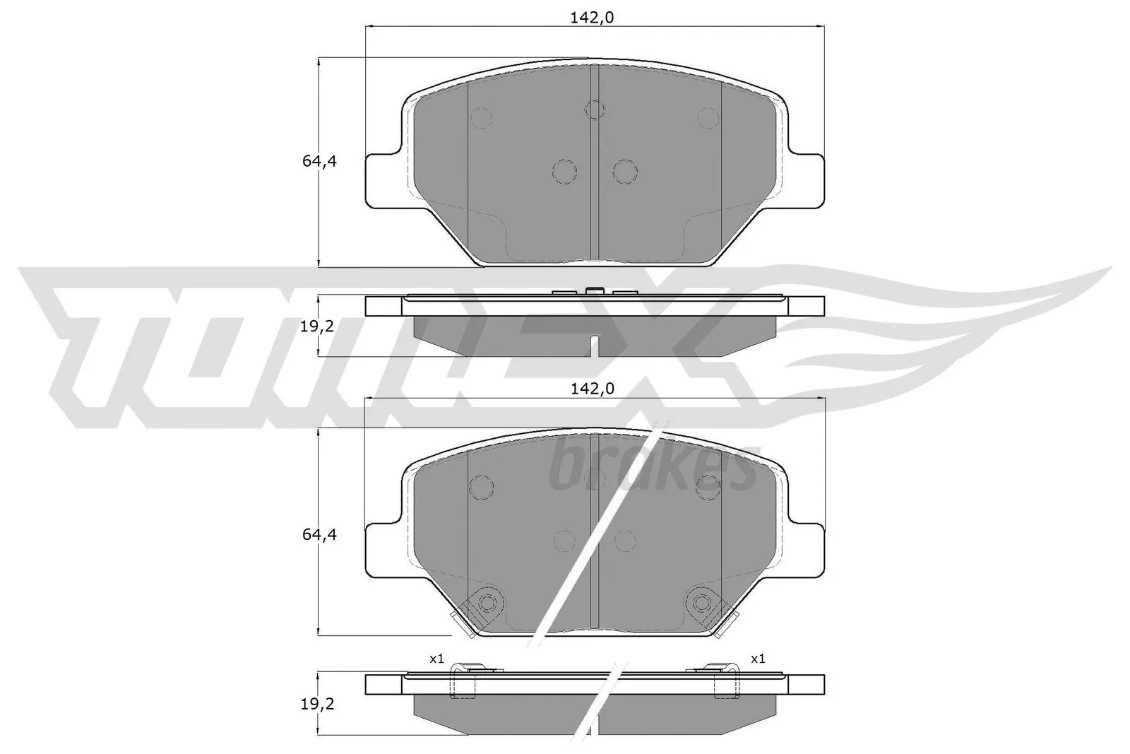 Brake Pad Set, disc brake (TX 19-10)