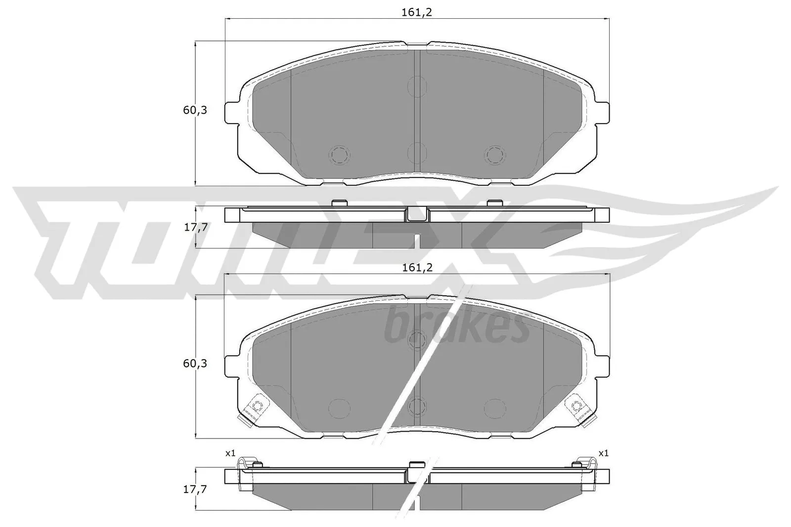 Brake Pad Set, disc brake (TX 19-68)