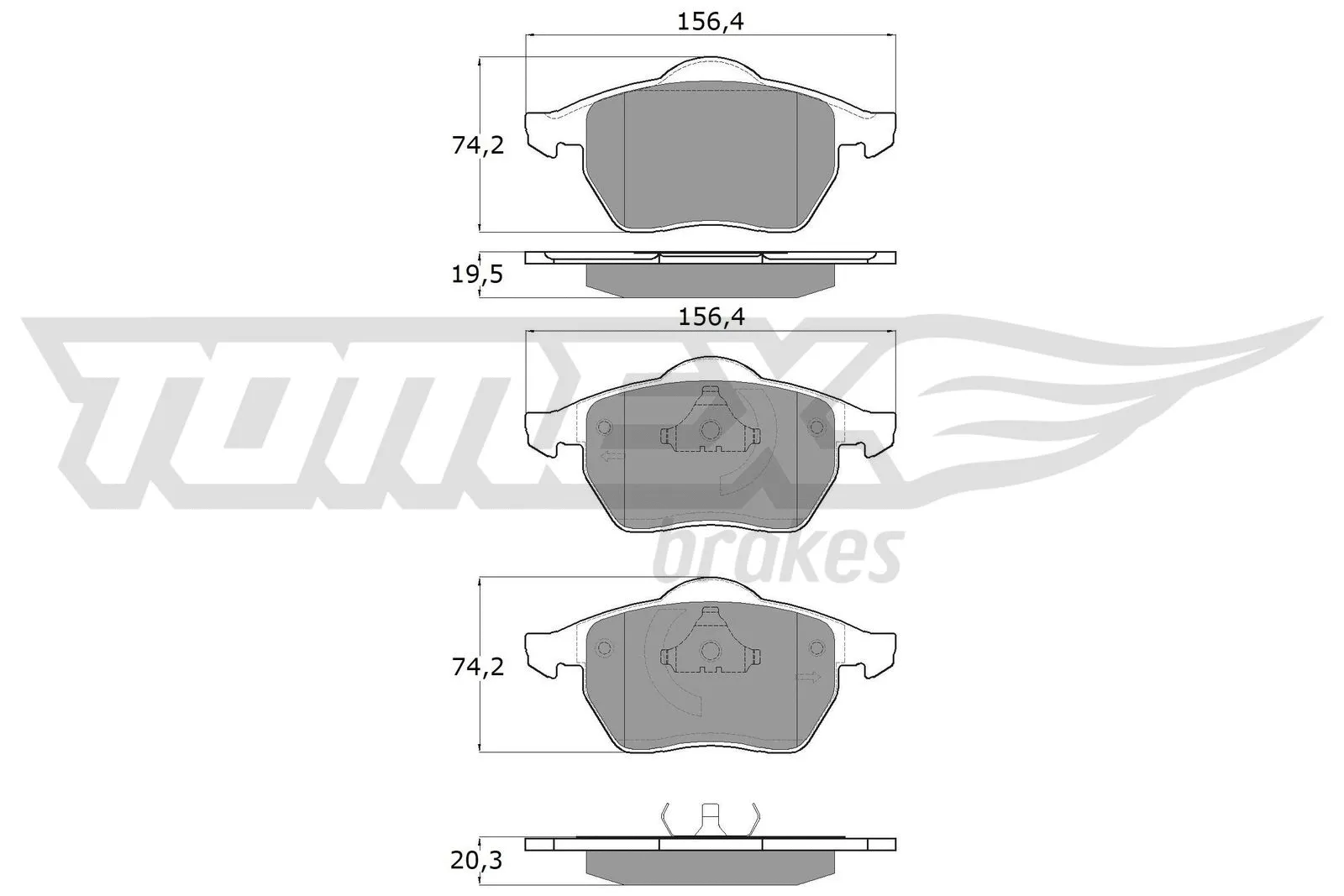 Brake Pad Set, disc brake (TX 12-12)