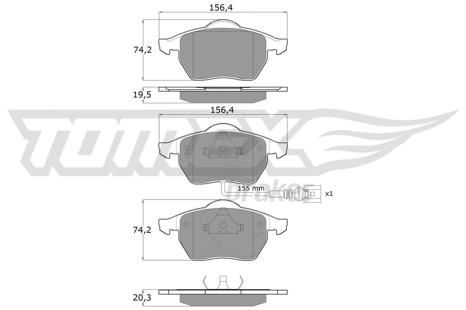 Brake Pad Set, disc brake (TX 10-942)