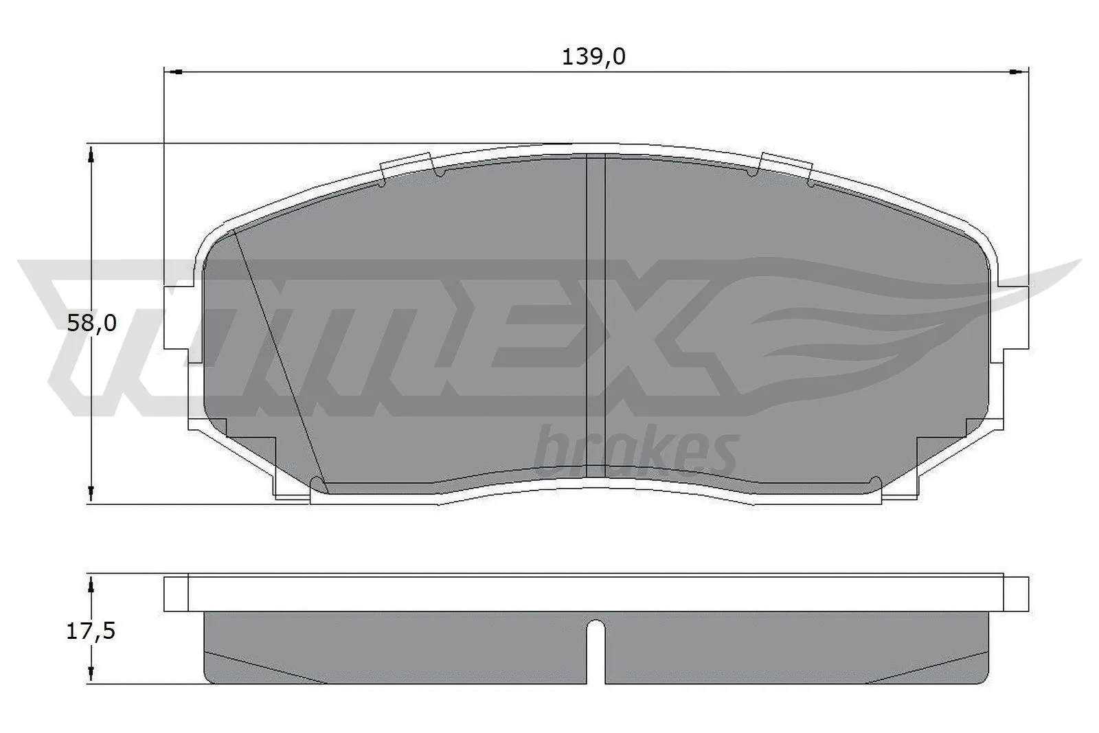 Brake Pad Set, disc brake (TX 17-42)