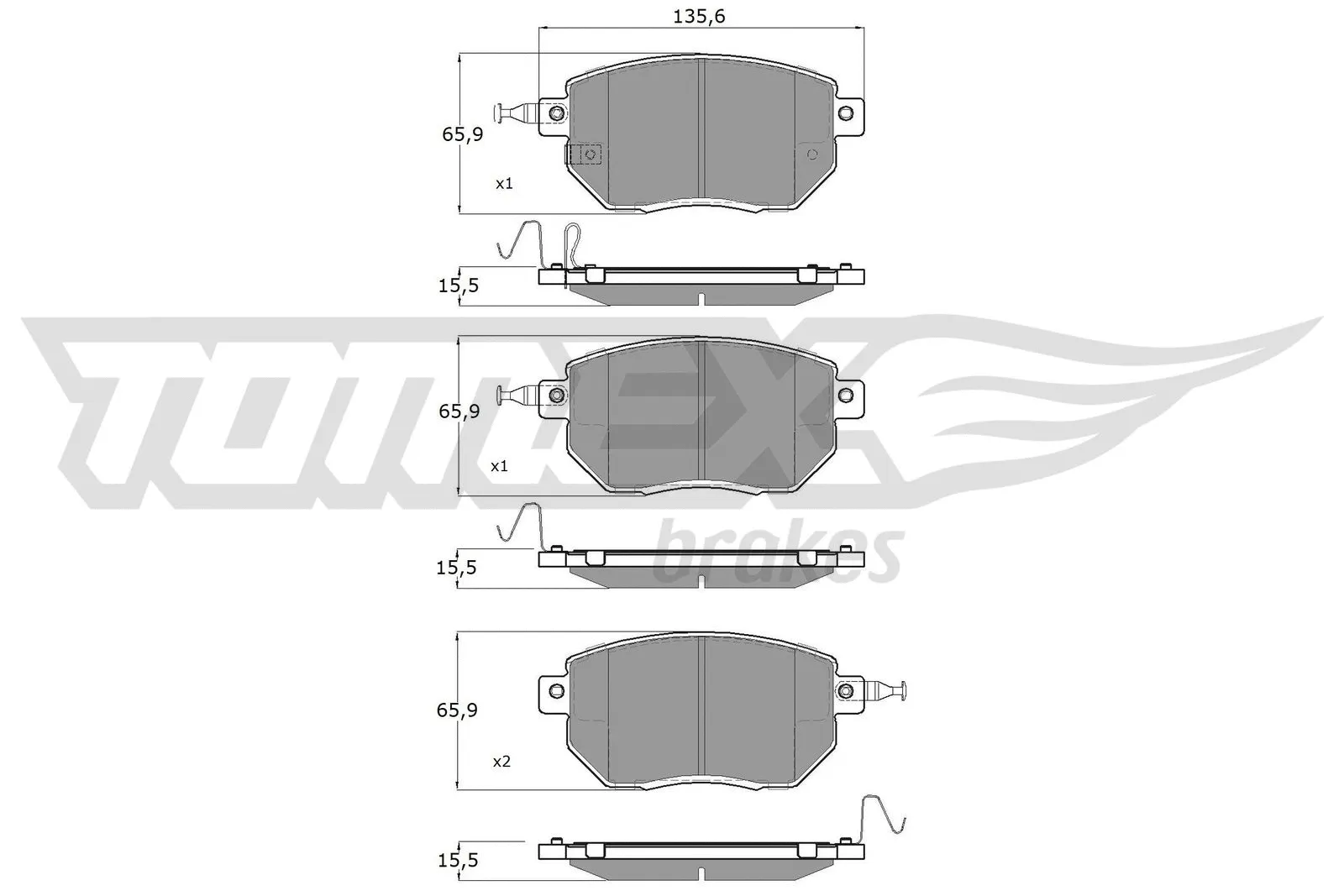Brake Pad Set, disc brake (TX 19-39)