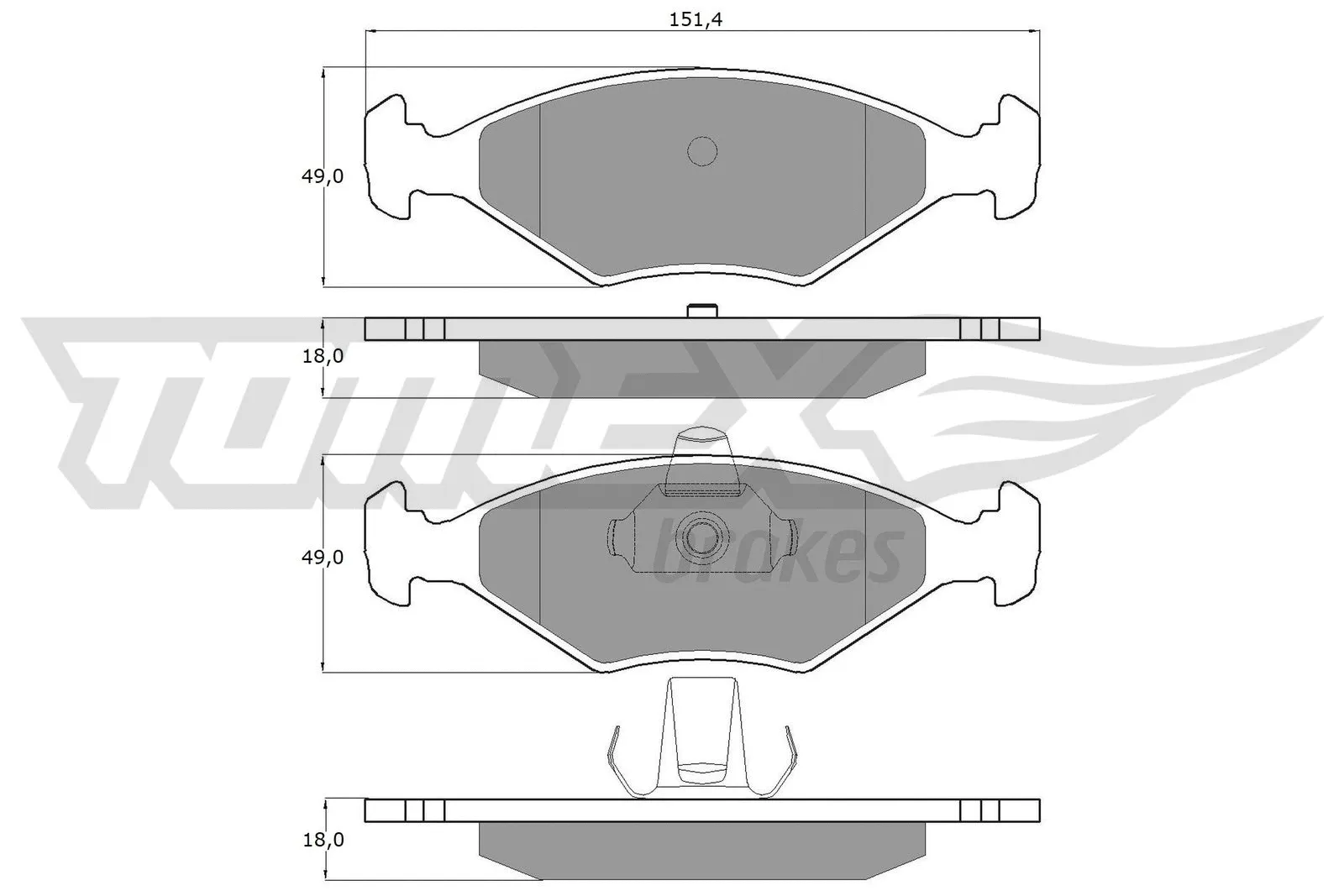 Brake Pad Set, disc brake (TX 10-793)