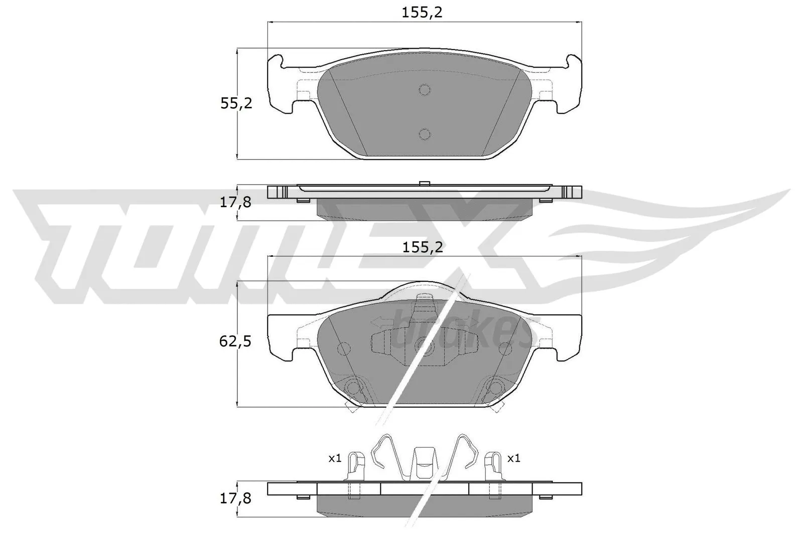 Brake Pad Set, disc brake (TX 17-51)