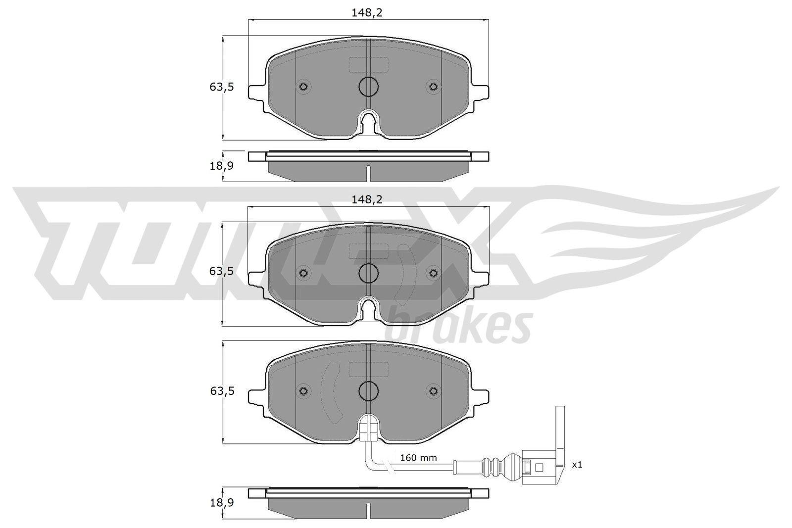 Brake Pad Set, disc brake (TX 60-09)