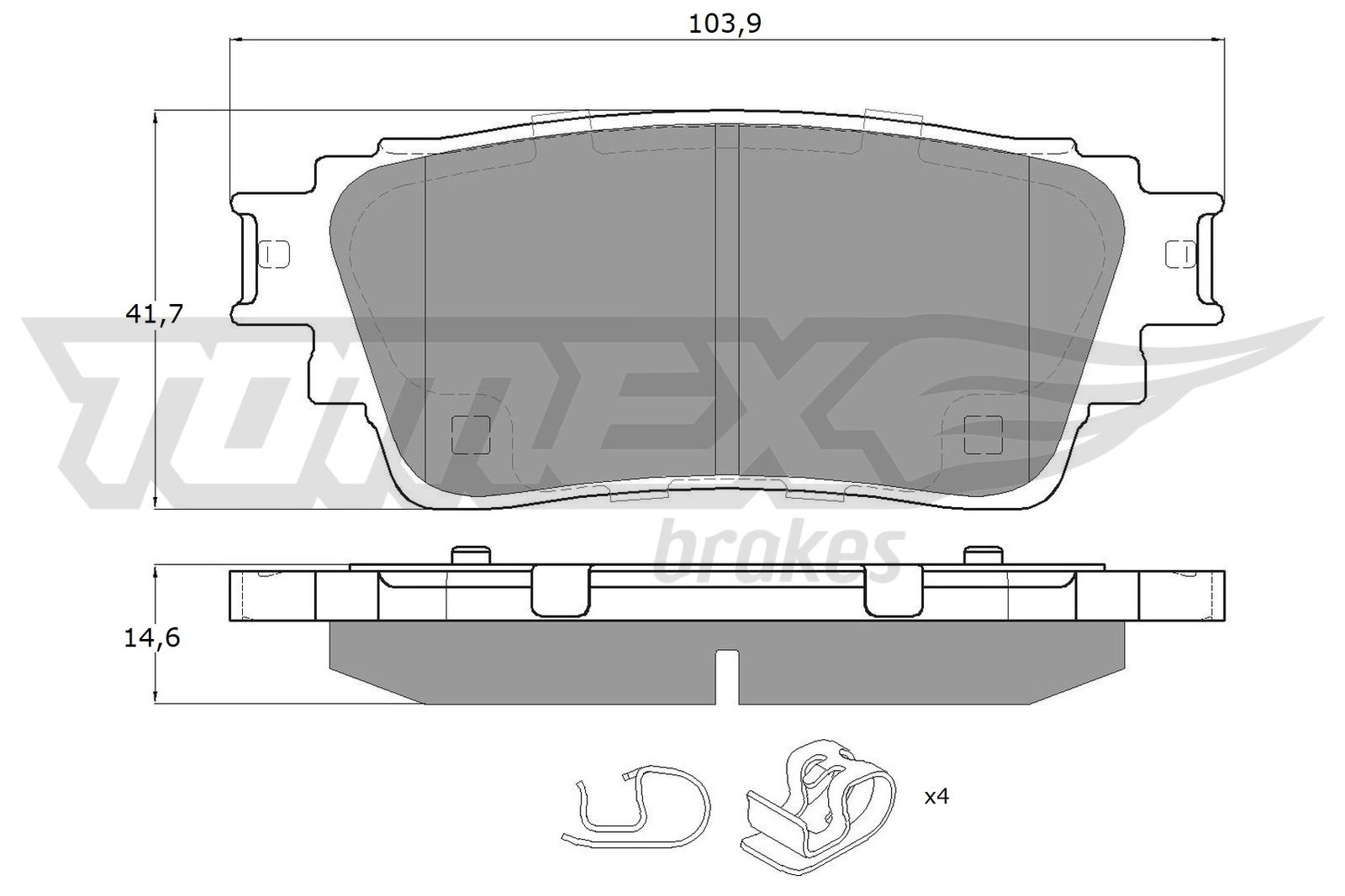 Brake Pad Set, disc brake (TX 15-98)