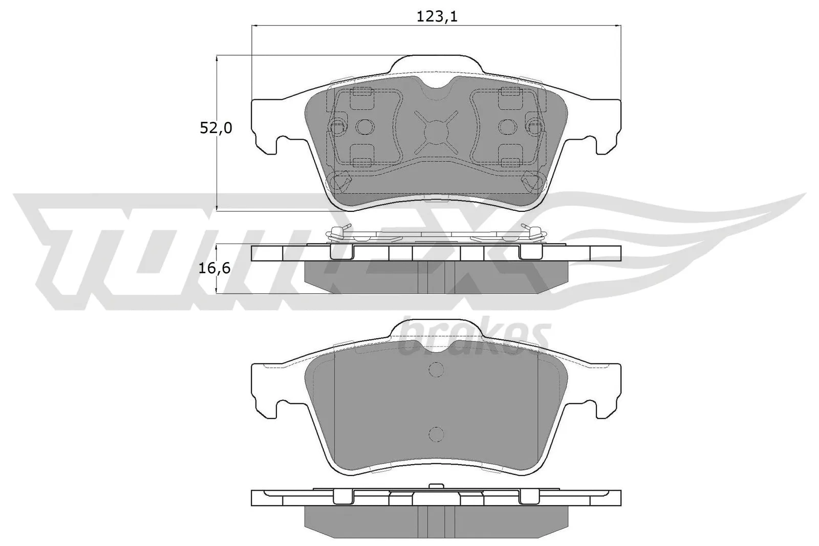 Brake Pad Set, disc brake (TX 12-95)