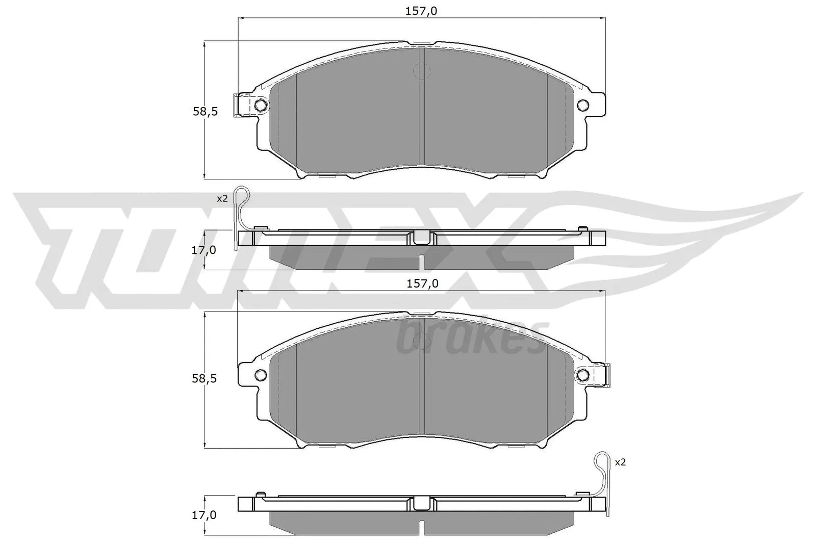 Brake Pad Set, disc brake (TX 19-27)