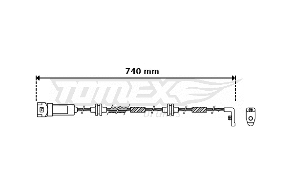 Warning Contact, brake pad wear (TX 30-33)