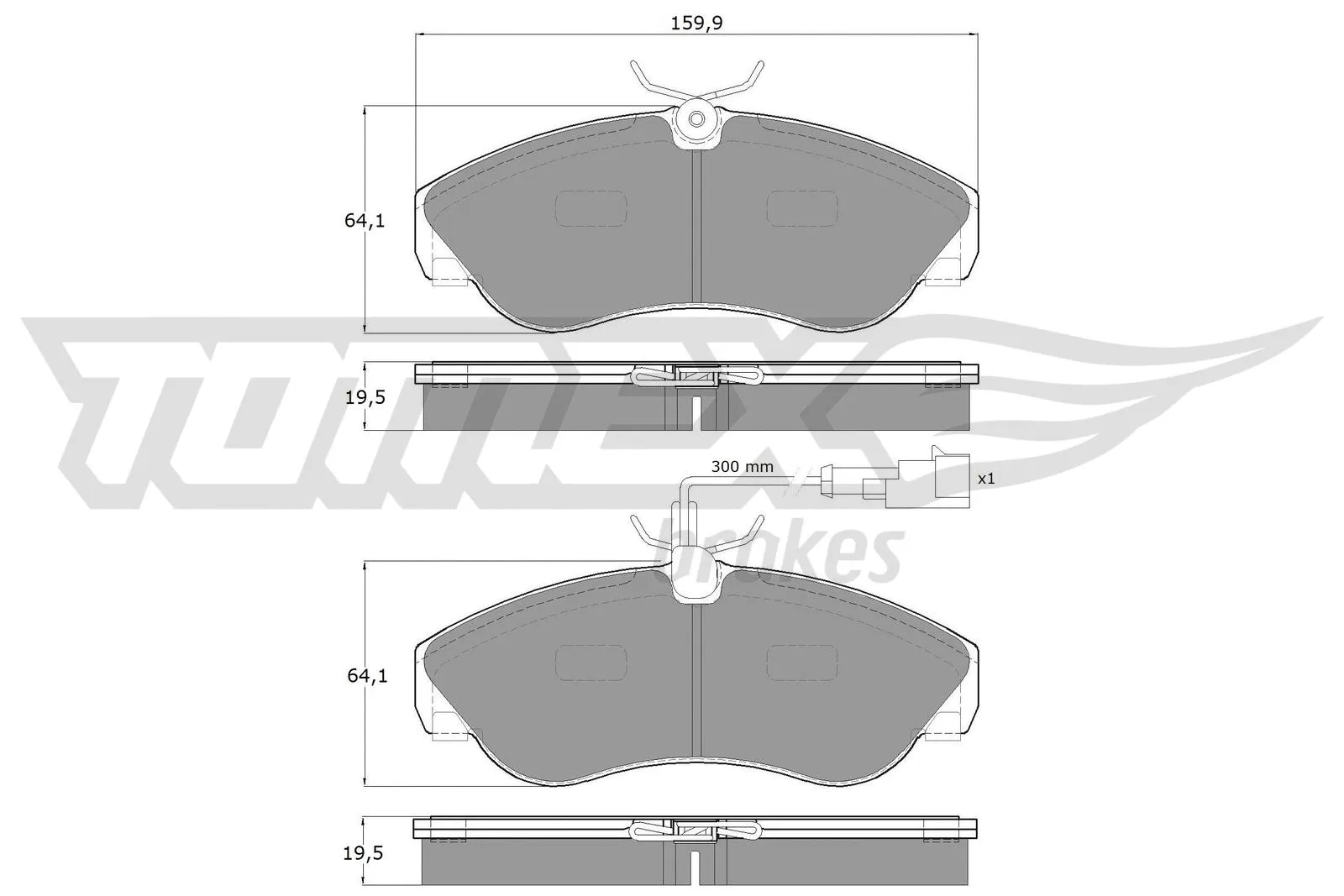 Brake Pad Set, disc brake (TX 11-731)