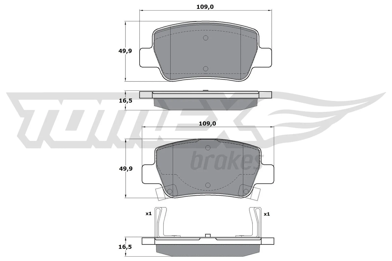 Brake Pad Set, disc brake (TX 17-21)