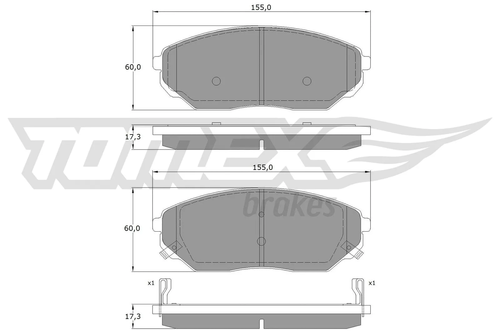 Brake Pad Set, disc brake (TX 15-53)