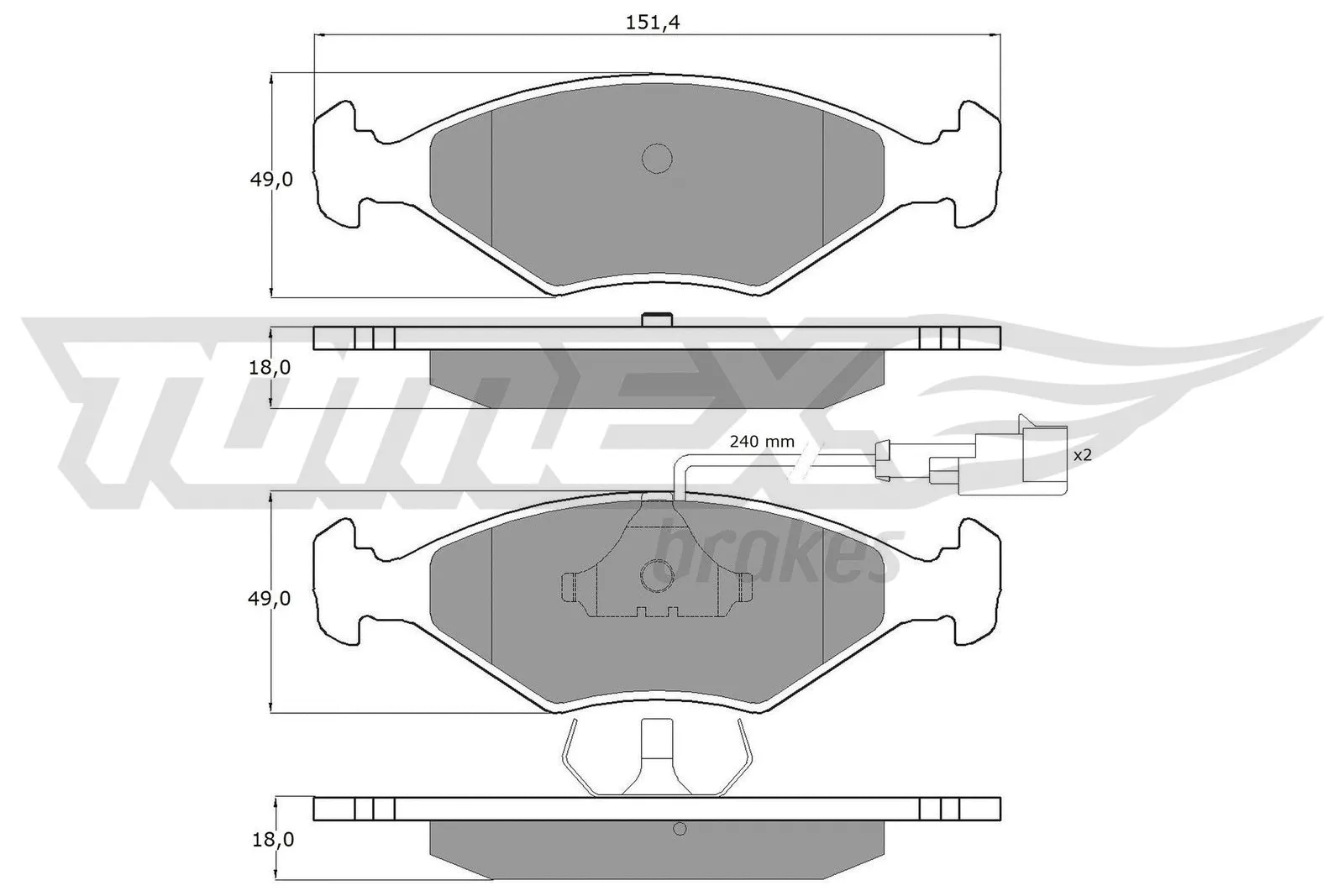 Brake Pad Set, disc brake (TX 10-791)