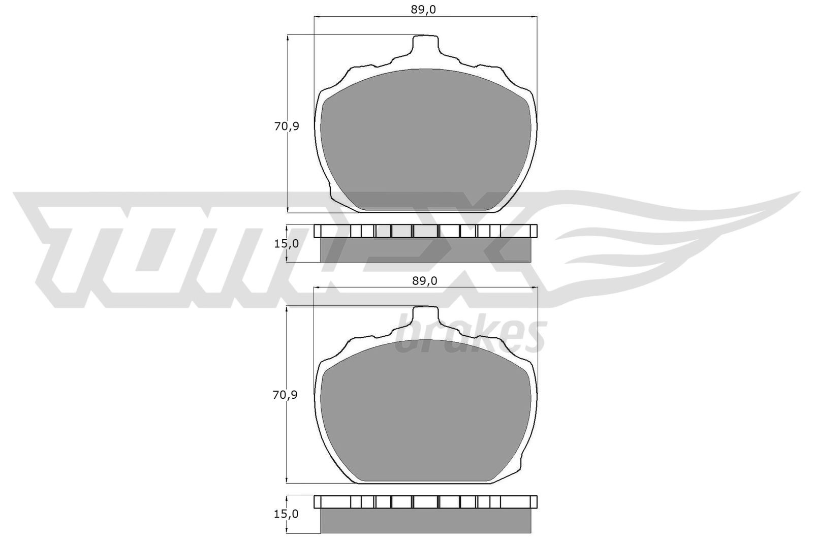 Brake Pad Set, disc brake (TX 10-60)