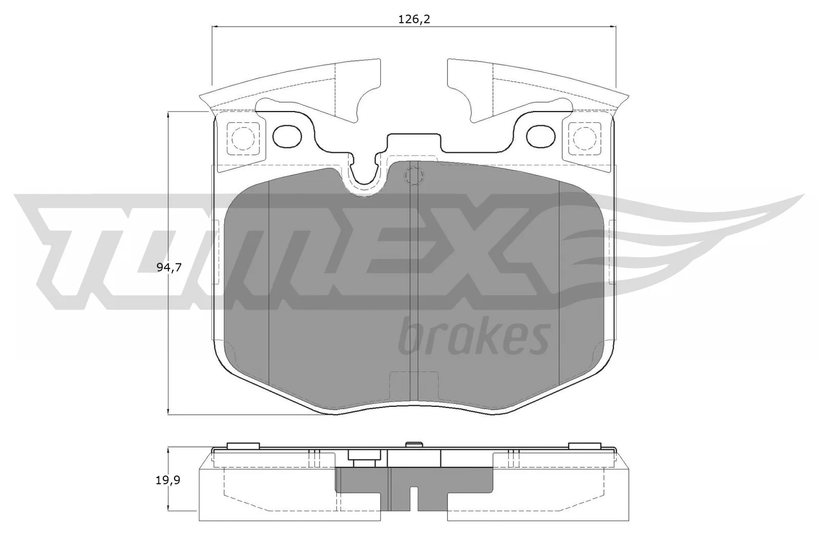 Brake Pad Set, disc brake (TX 19-86)