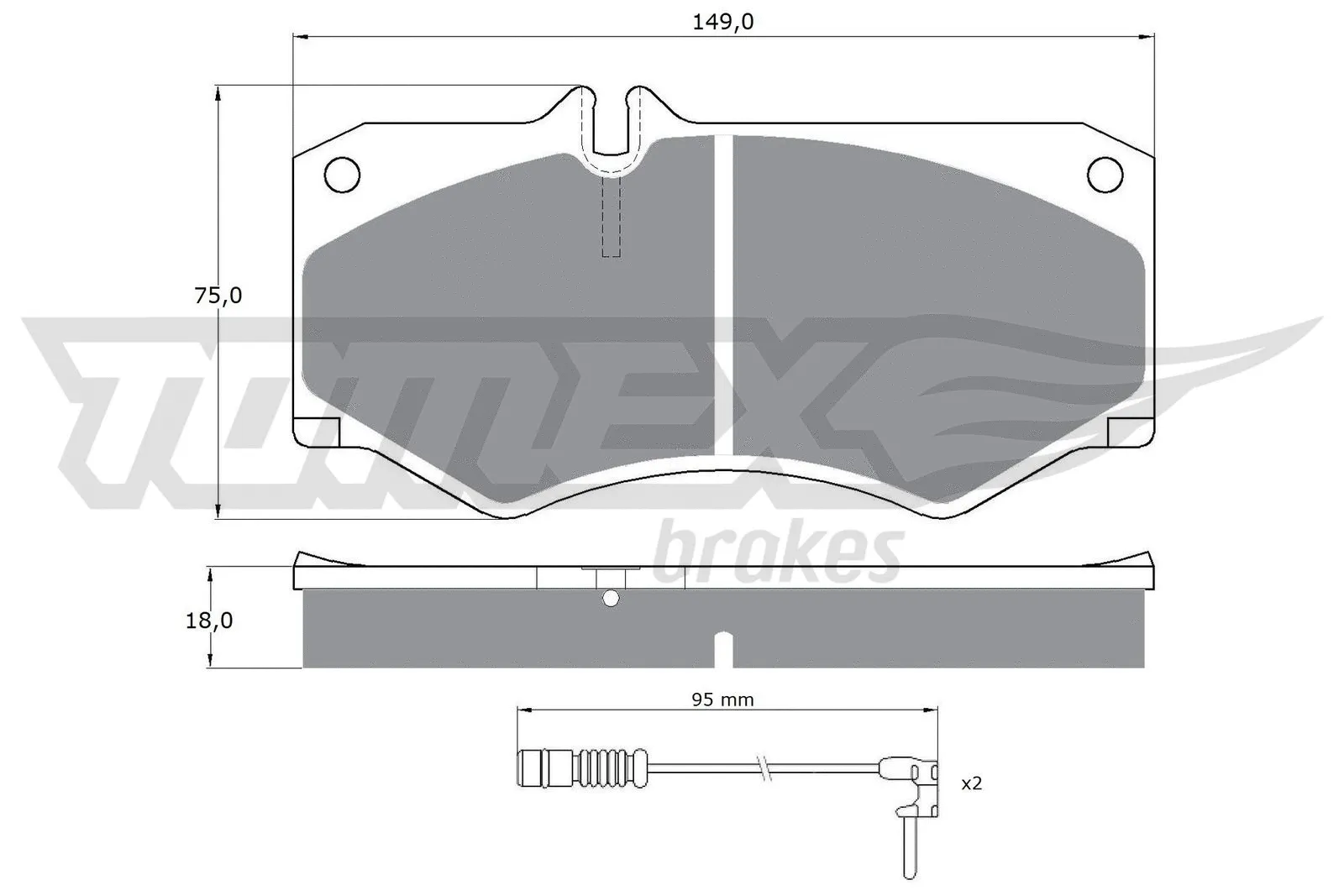 Brake Pad Set, disc brake (TX 10-201)